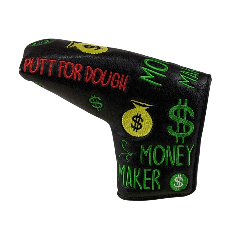 Foretra Golf Putter Cover - Magnetic Blade Mallet Putter Cover - Putt for Dough Golf Club Covers for Men Women Golfer Accessories Fits Scotty Ping Taylormade Callaway Odyssey - Image 3